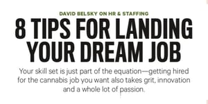 8 Tips for Landing Your Dream Job by David Belsky for Global Cannabis Times on Careers in Cannabis