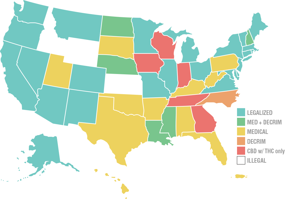 map of US showing status of legal cannabis on March 9, 2026 map of US showing status of legal cannabis on March 9, 2026
